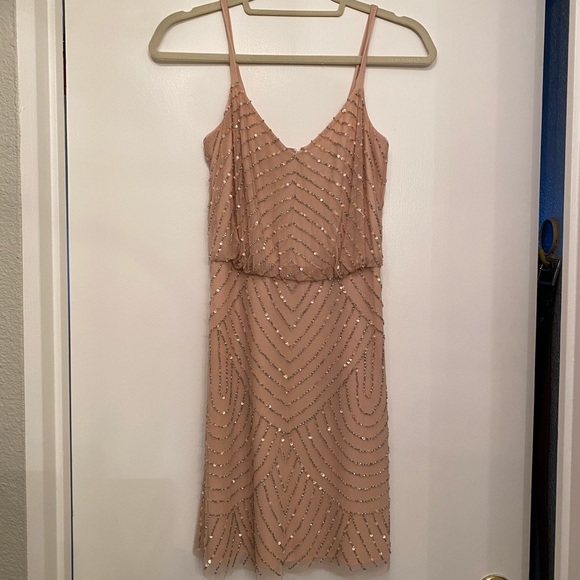 Adrianna Papell Dresses & Skirts - Adrianna Papell Beaded Dress in Blush